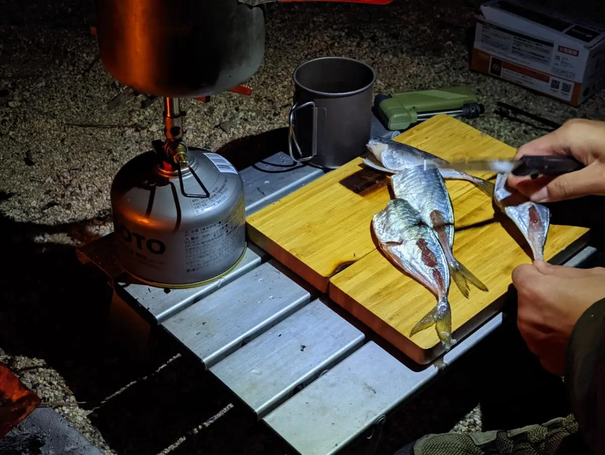 朋友在处理之前已经处理过的鱼