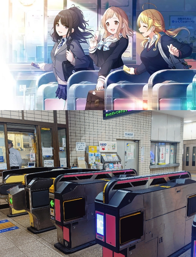 圣迹樱丘出口,可以看到星组卡面